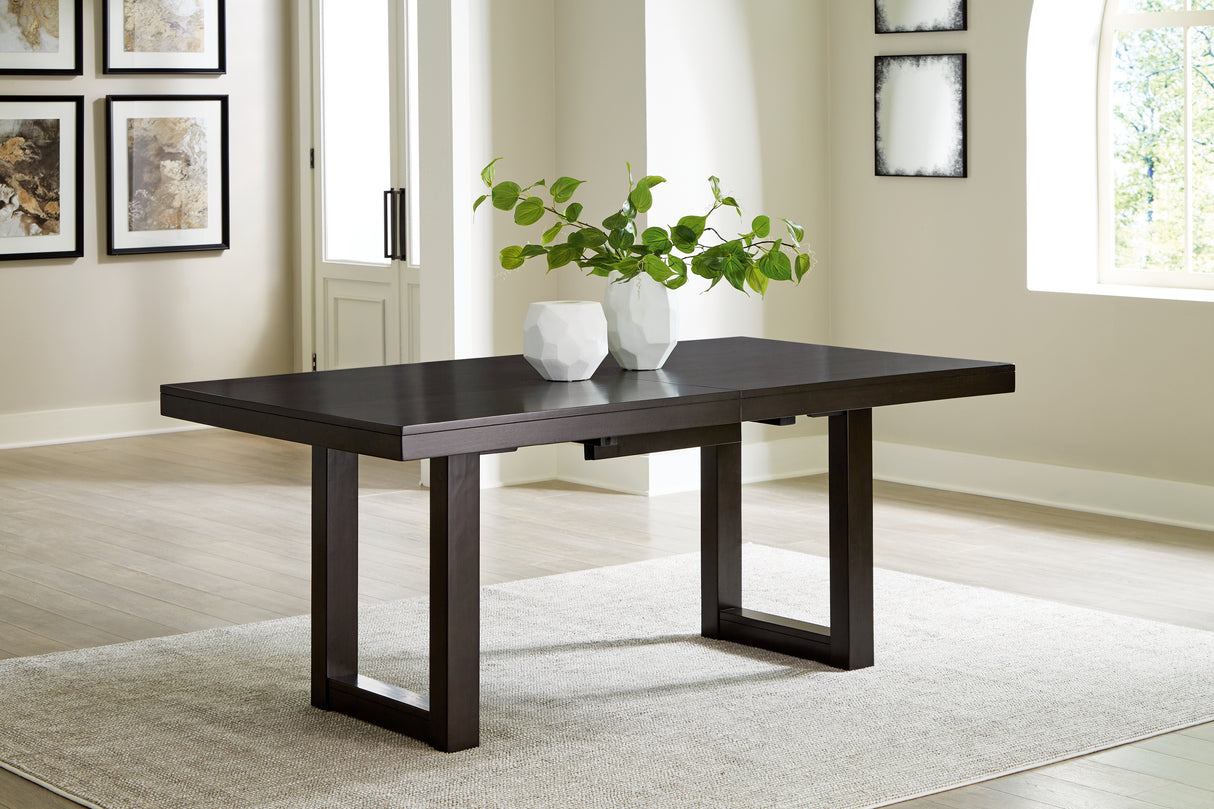 Neymorton Dark Grayish Brown Dining Extension Table from Ashley - Luna Furniture