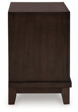 Neymorton King Upholstered Panel Bed with Dresser and 2 Nightstands in Dark Grayish Brown from Ashley - Luna Furniture