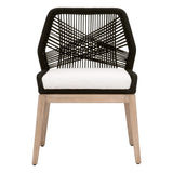 Loom Limited Edition Dining Chair in Black Rope, Performance White Speckle, Natural Gray Mahogany, Set of 2 - 6808KD.BLK/WHT/NG