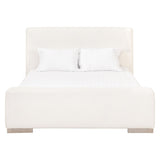 Warren Standard King Bed in Livesmart Boucle-Snow, Natural Gray Oak - 7129-3.BOU-SNO/NG