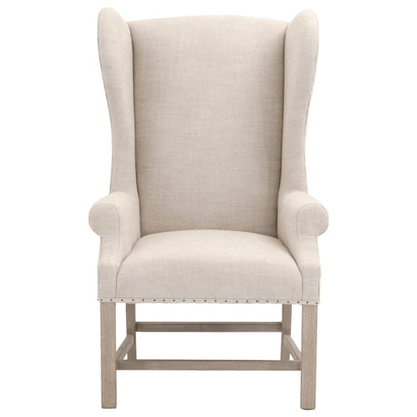 Chateau Arm Chair in Performance Bisque French Linen, Natural Gray Ash - 6417UP.BIS-BT/NG