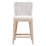 Mesh Counter Stool in White Speckle Flat Rope, Performance White Speckle, Natural Gray Mahogany - 6853CS.WHT/WHT/NG