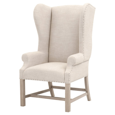 Chateau Arm Chair in Performance Bisque French Linen, Natural Gray Ash - 6417UP.BIS-BT/NG