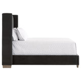 Chandler Standard King Bed in Dark Dove Velvet, Natural Gray Oak - 7127-3.DDOV/NG