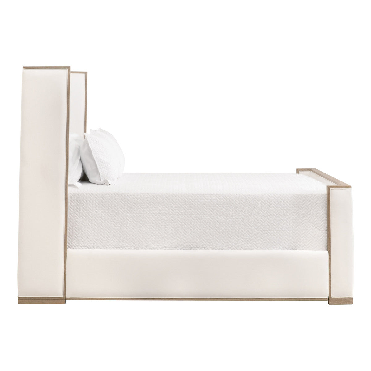 Tailor Shelter Queen Bed in Livesmart Peyton-Pearl, Natural Gray Oak - 7130-1.LPPRL/NG