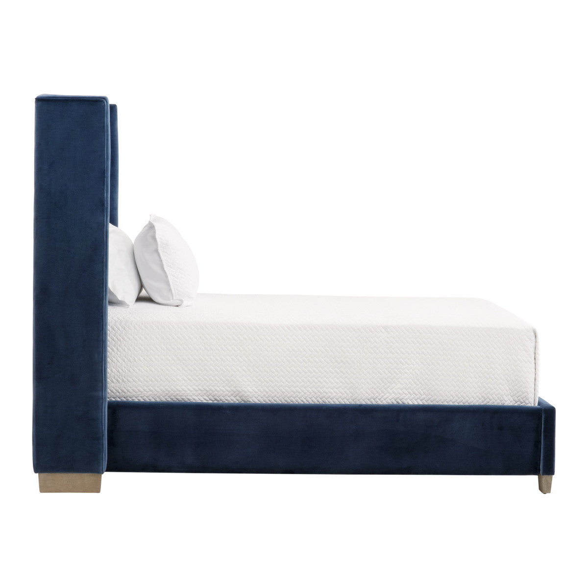 Chandler Twin Bed in Denim Velvet, Natural Gray Oak - 7127-T.DEN/NG