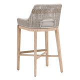 Tapestry Barstool in Taupe & White Flat Rope, Taupe Stripe, Performance Pumice, Natural Gray Mahogany - 6850BS.WTA/PUM/NG