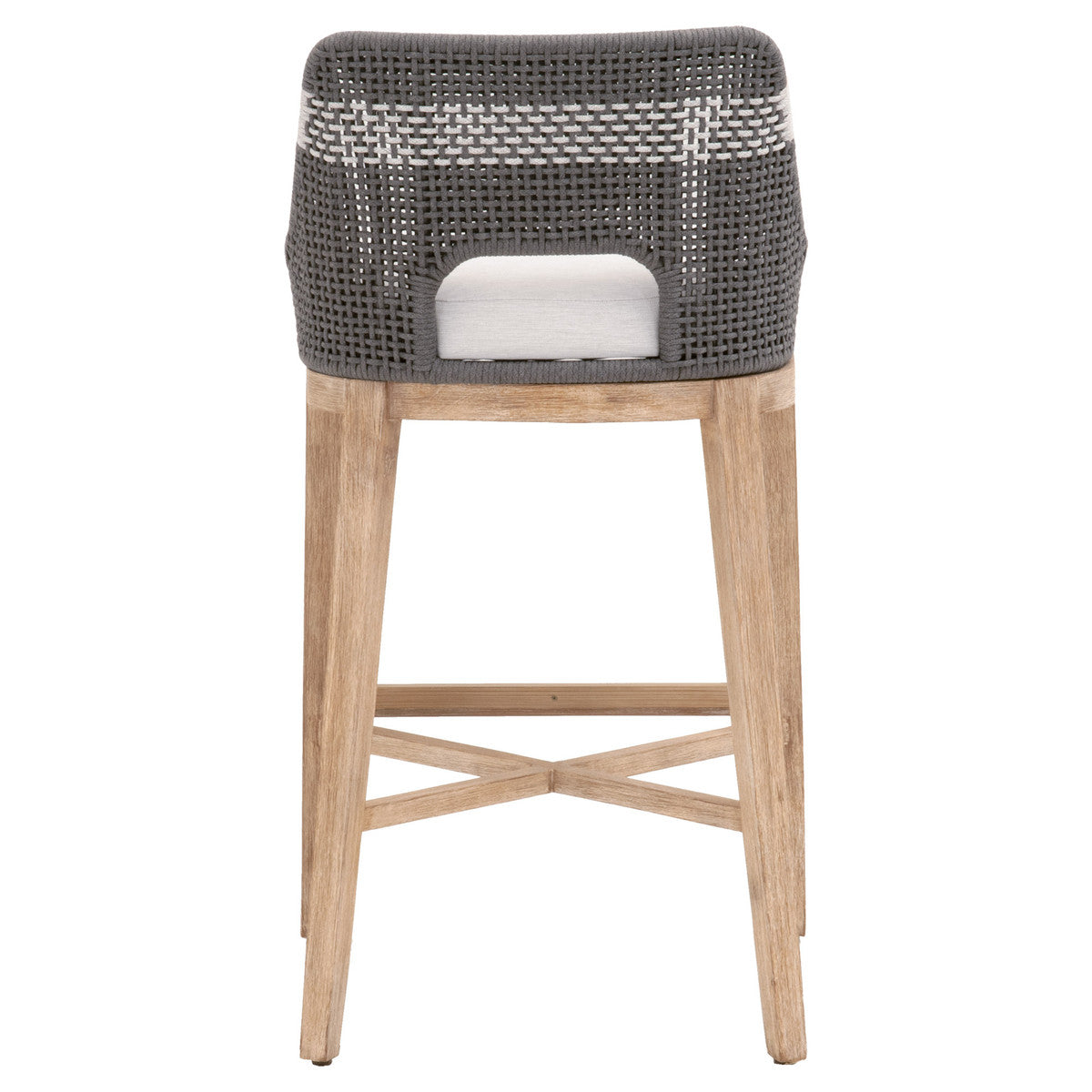 Tapestry Barstool in Dove Flat Rope, White Speckle Stripe, Performance White Speckle, Natural Gray Mahogany - 6850BS.DOV/WHT/NG