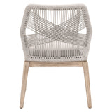 Loom Dining Chair in Taupe & White Flat Rope, Performance Pumice, Natural Gray Mahogany, Set of 2 - 6808KD.WTA/FPUM/NG