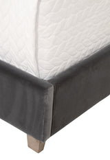 Chandler Standard King Bed in Dark Dove Velvet, Natural Gray Oak - 7127-3.DDOV/NG