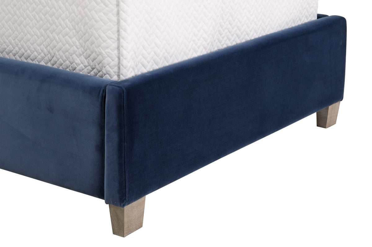 Chandler Twin Bed in Denim Velvet, Natural Gray Oak - 7127-T.DEN/NG