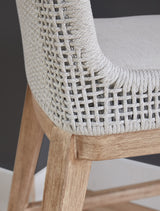 Mesh Counter Stool in White Speckle Flat Rope, Performance White Speckle, Natural Gray Mahogany - 6853CS.WHT/WHT/NG