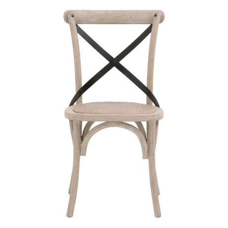 Grove Dining Chair in Cane, Natural Gray Hackberry, Black Iron, Set of 2 - 8223.CN/NGH