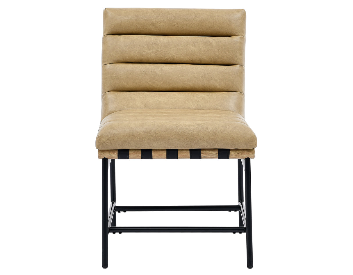 Nicco 20″ Side Chair, Sand Vegan Leather Fabric - SET | NC500SSBT | NC500SBF