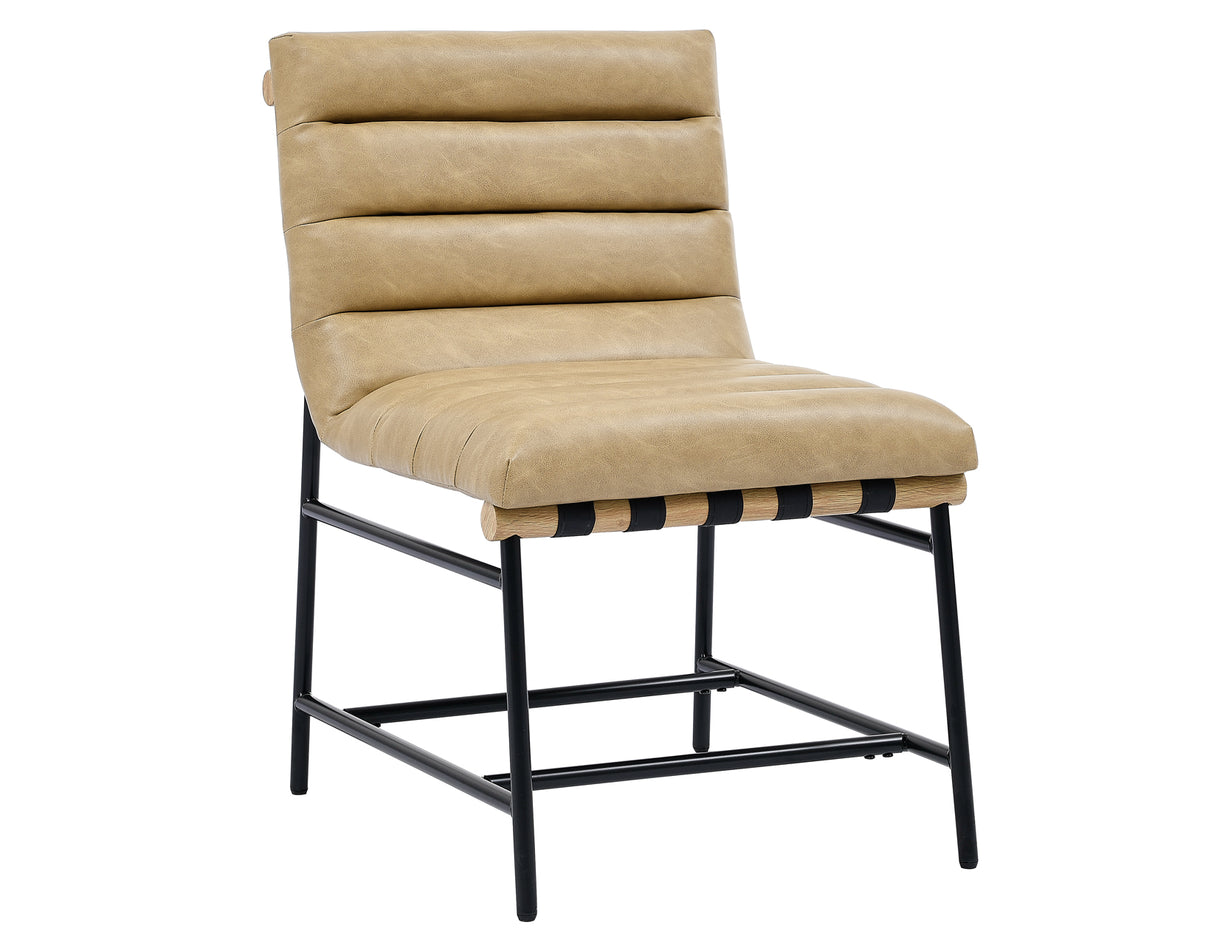 Nicco 20″ Side Chair, Sand Vegan Leather Fabric - SET | NC500SSBT | NC500SBF