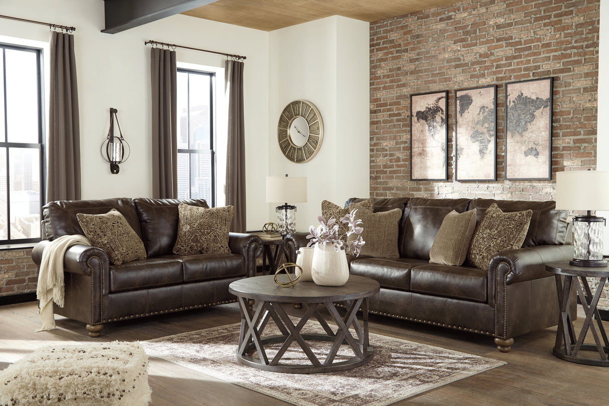 Nicorvo Sofa and Loveseat in Coffee - PKG001766