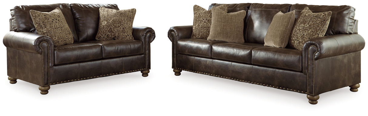 Nicorvo Sofa and Loveseat in Coffee - PKG001766