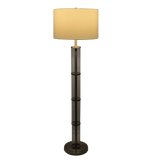 Nimbus Brushed Nickel Floor Lamp with 3-Way Rotary Switch Clear Glass Body  Metal Base - FLL03701101