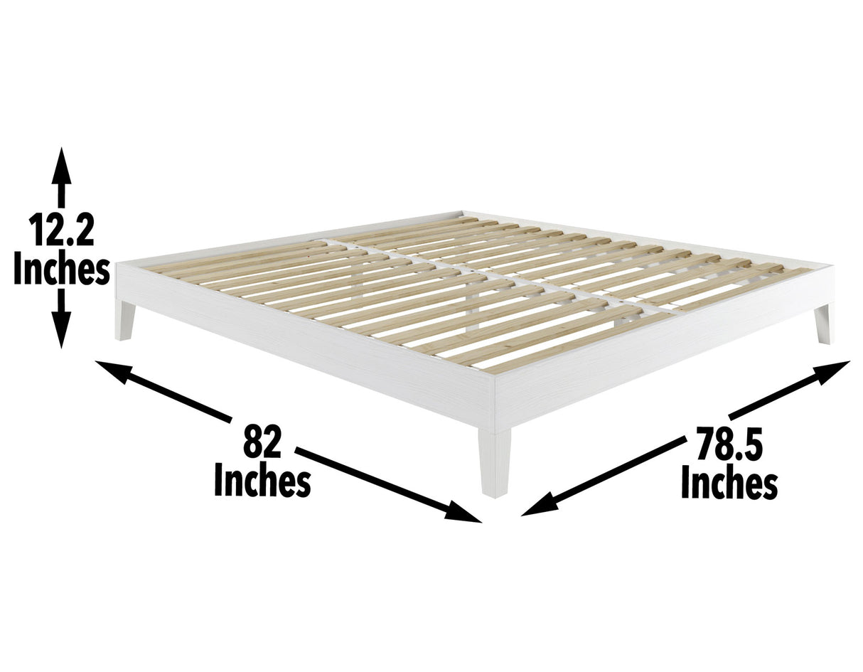 Nix King Platform Bed, White from Steve Silver - Luna Furniture