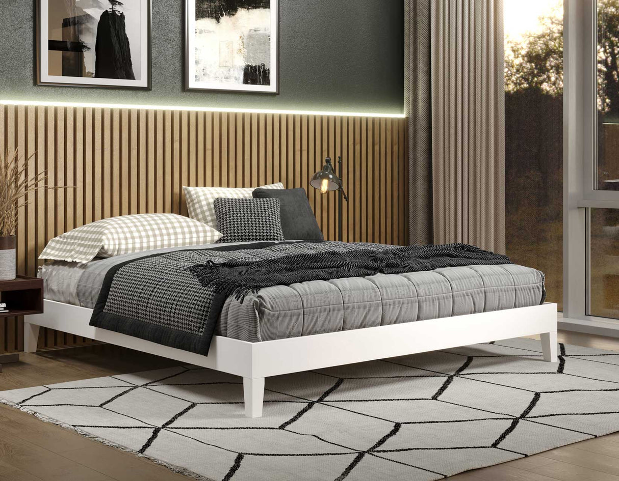 Nix King Platform Bed, White from Steve Silver - Luna Furniture