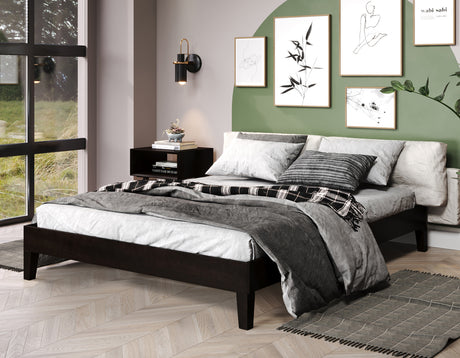 Nix Queen Platform Bed, Black from Steve Silver - Luna Furniture