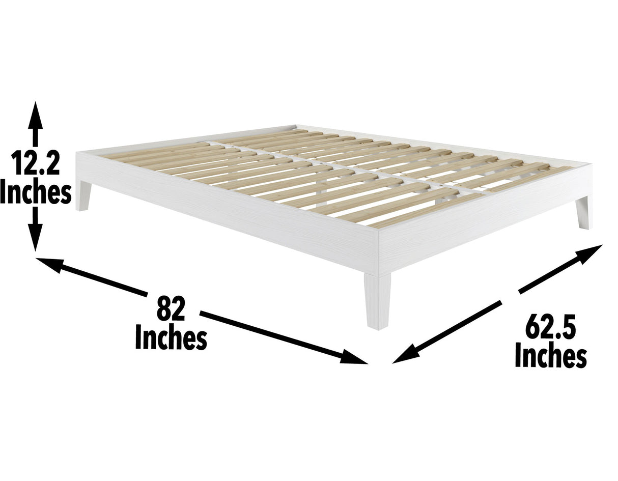 Nix Queen Platform Bed, White from Steve Silver - Luna Furniture