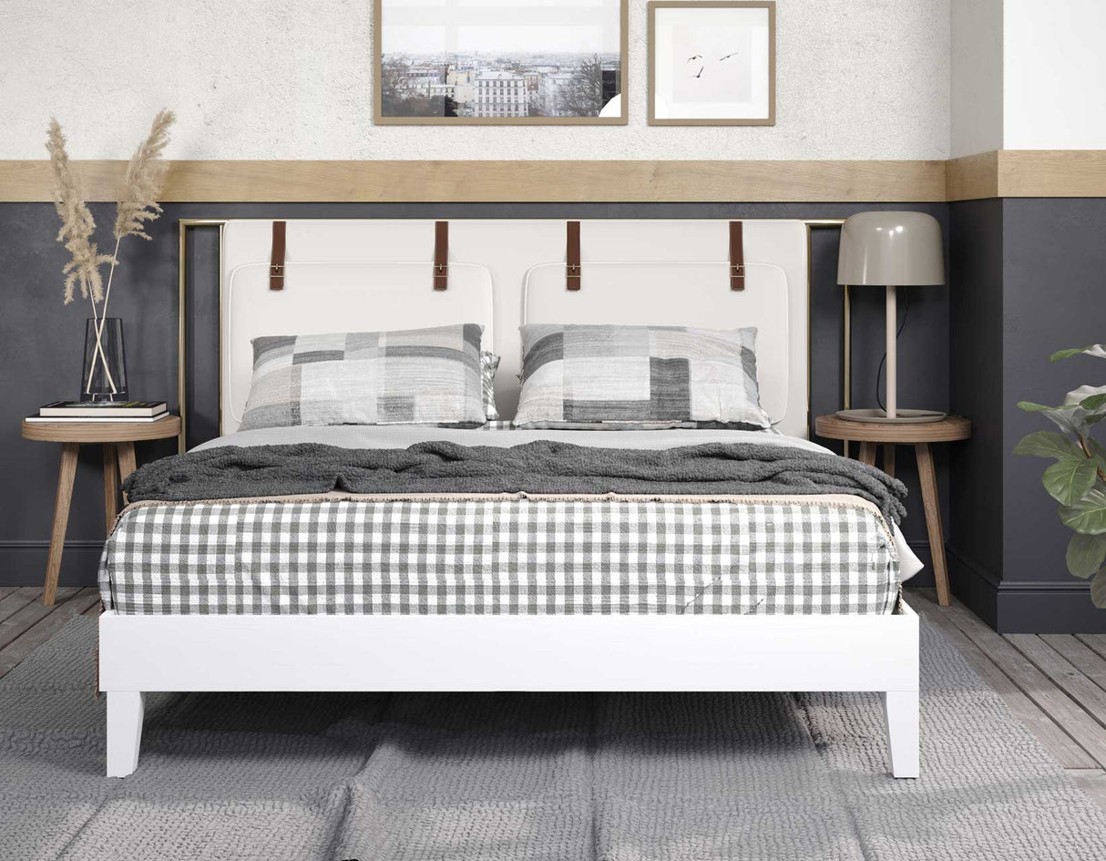 Nix Queen Platform Bed, White from Steve Silver - Luna Furniture