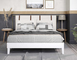 Nix Queen Platform Bed, White from Steve Silver - Luna Furniture