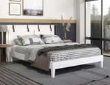 Nix Queen Platform Bed, White from Steve Silver - Luna Furniture