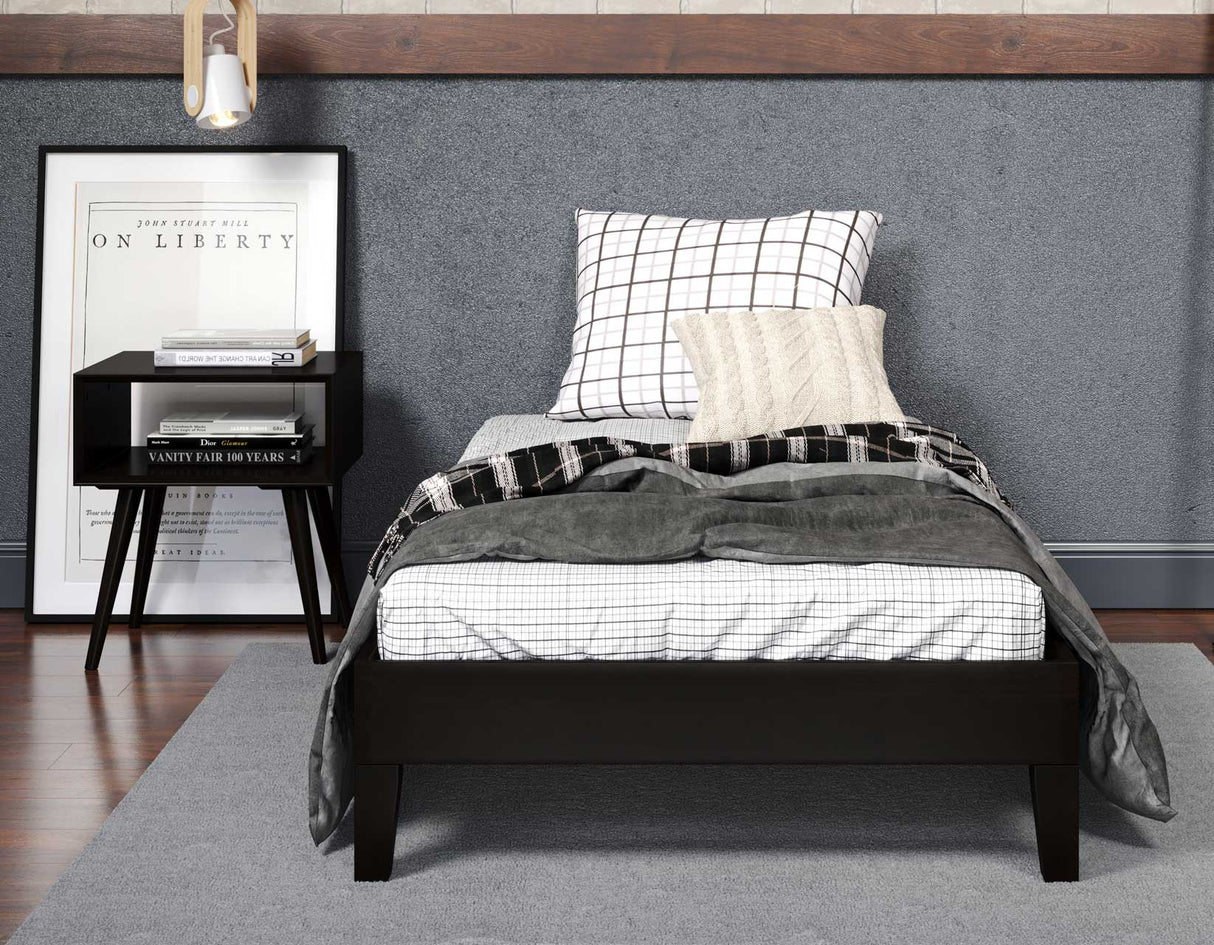 Nix Twin Platform Bed, Black from Steve Silver - Luna Furniture