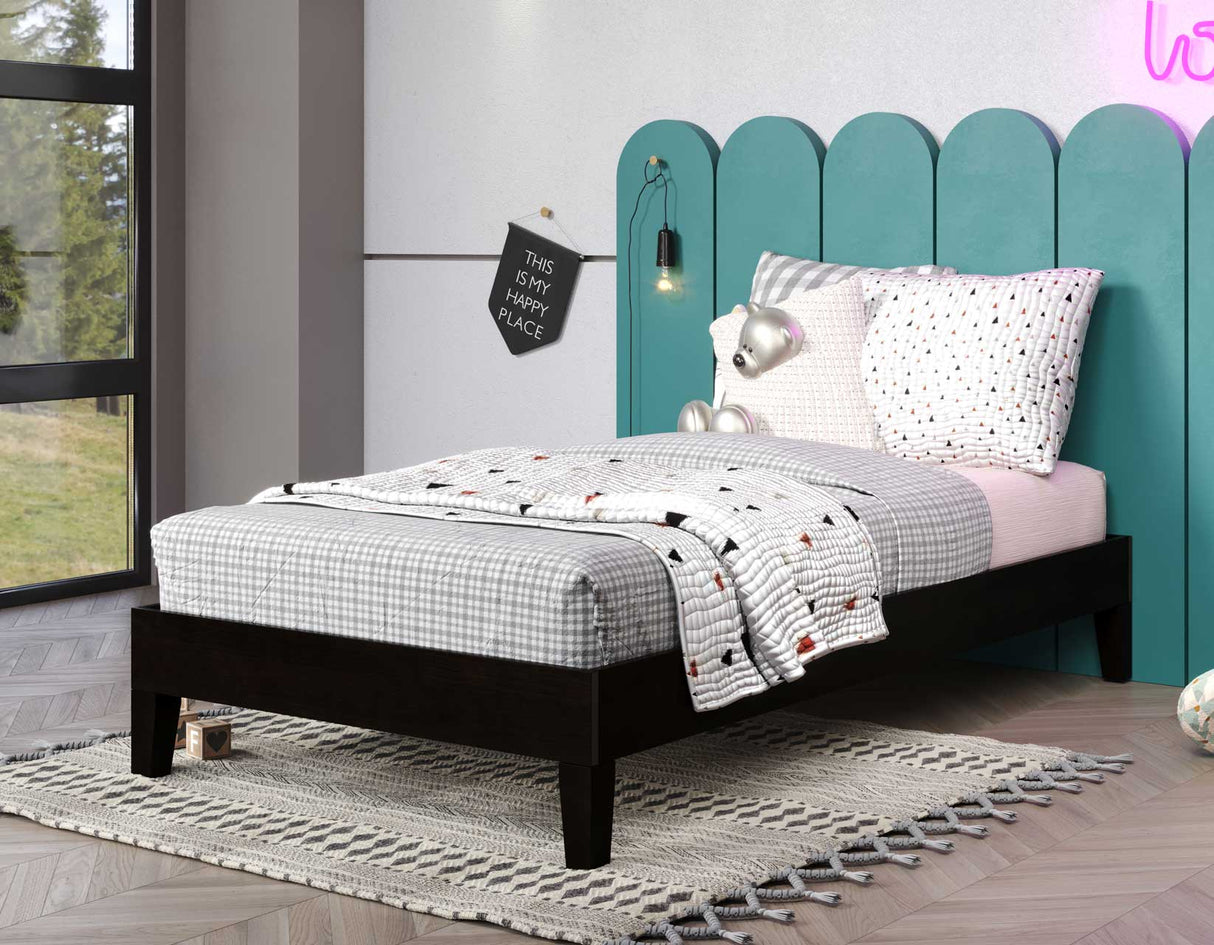 Nix Twin Platform Bed, Black from Steve Silver - Luna Furniture