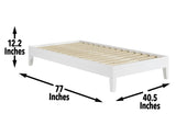 Nix Twin Platform Bed, White from Steve Silver - Luna Furniture