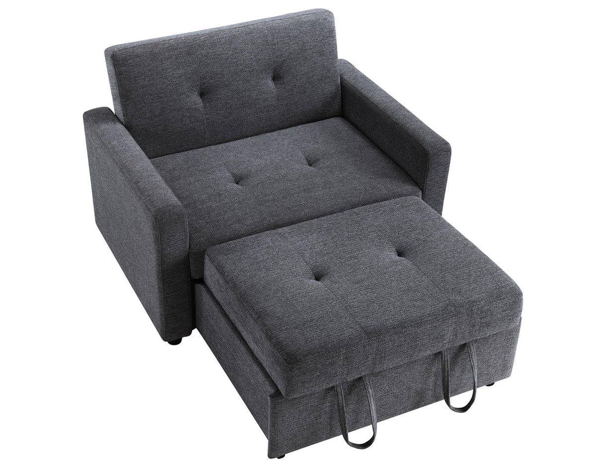 Noah Convertible Sleeper Chair-and-a-Half, Gray - NOA800GCT