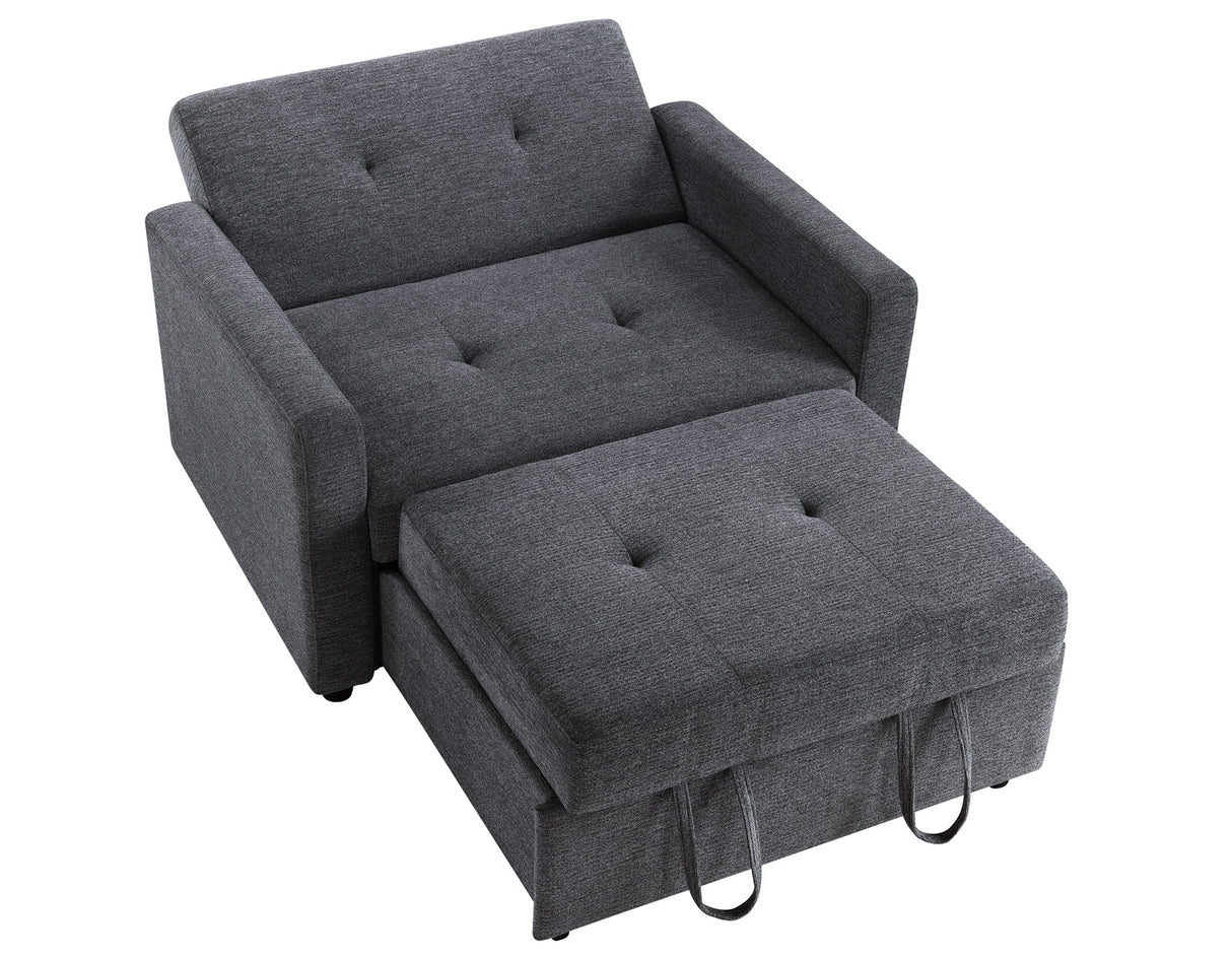 Noah Convertible Sleeper Chair-and-a-Half, Gray - NOA800GCT