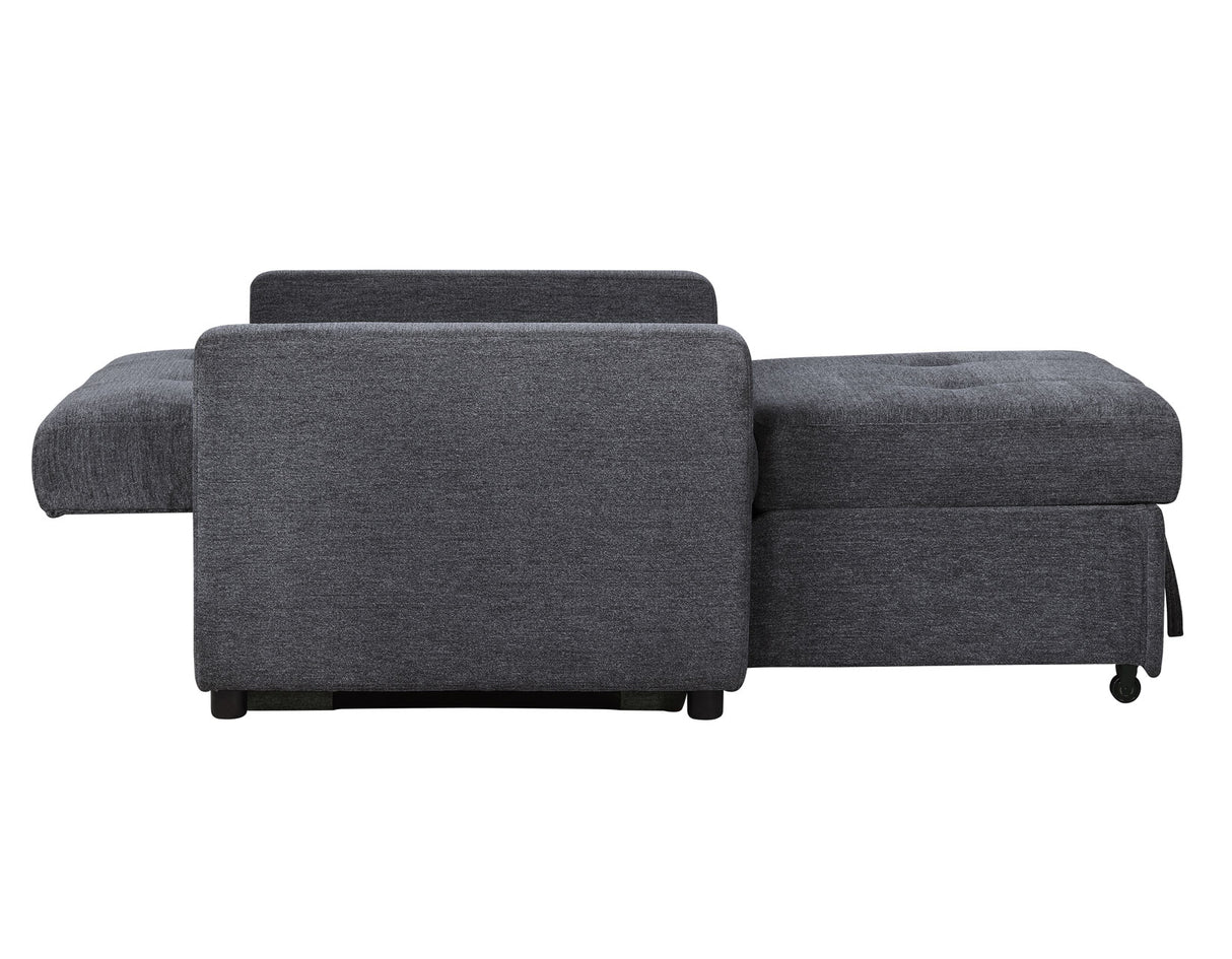 Noah Convertible Sleeper Chair-and-a-Half, Gray - NOA800GCT