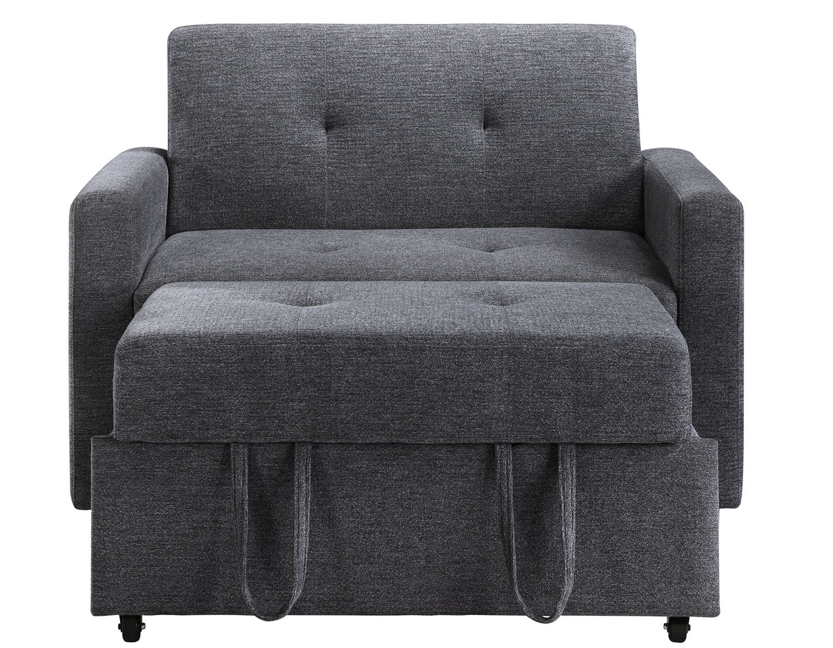 Noah Convertible Sleeper Chair-and-a-Half, Gray - NOA800GCT