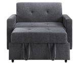 Noah Convertible Sleeper Chair-and-a-Half, Gray - NOA800GCT