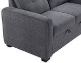 Noah Convertible Sleeper Loveseat, Gray - NOA800GL