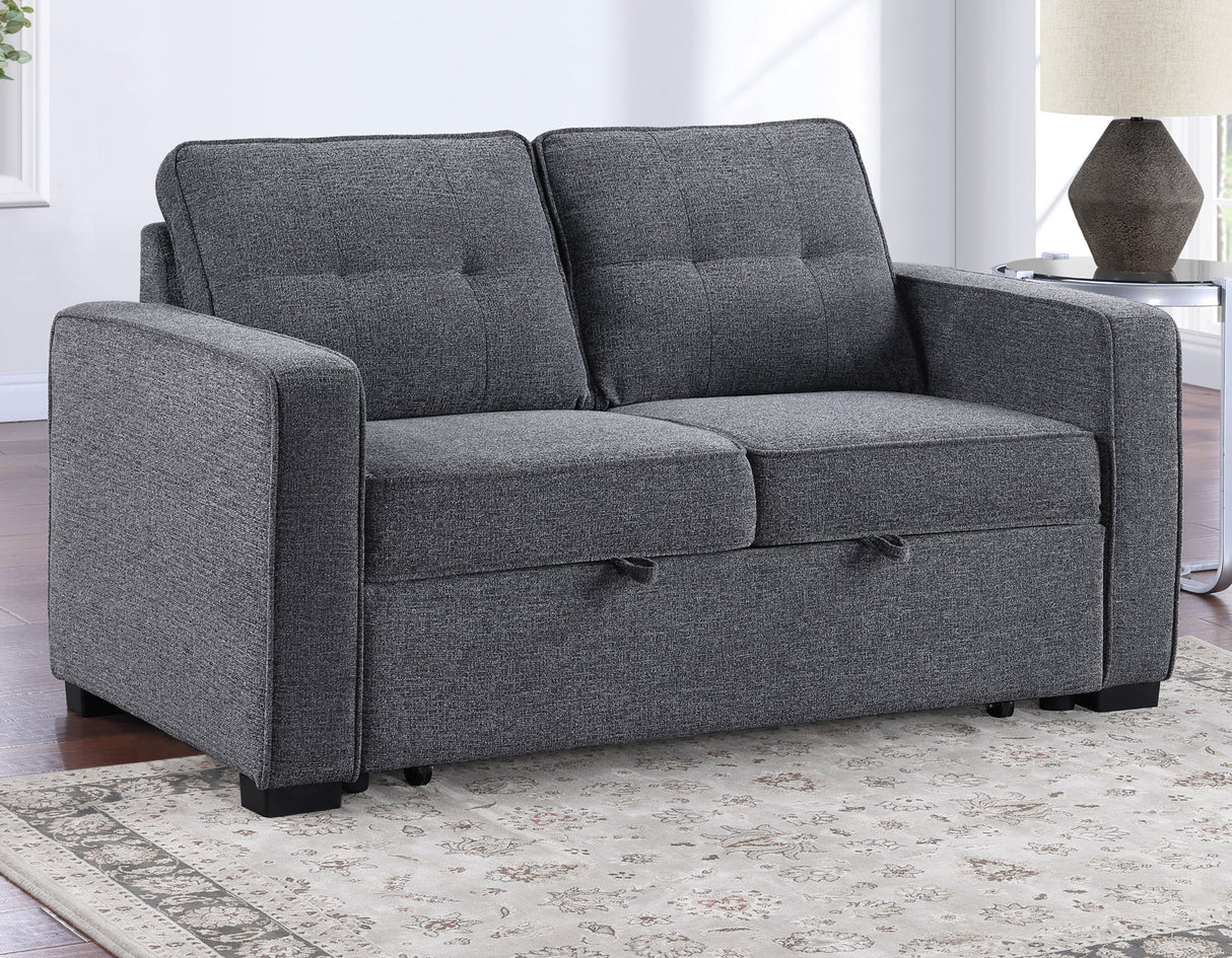 Noah Convertible Sleeper Loveseat, Gray - NOA800GL