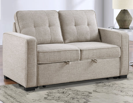 Noah Convertible Sleeper Loveseat, Tan - NOA800NL