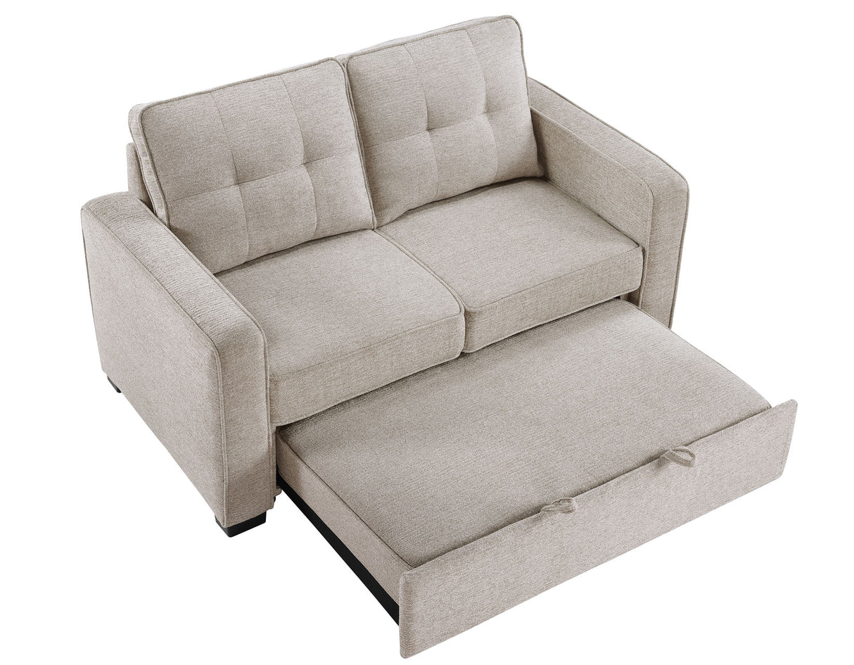 Noah Convertible Sleeper Loveseat, Tan - NOA800NL