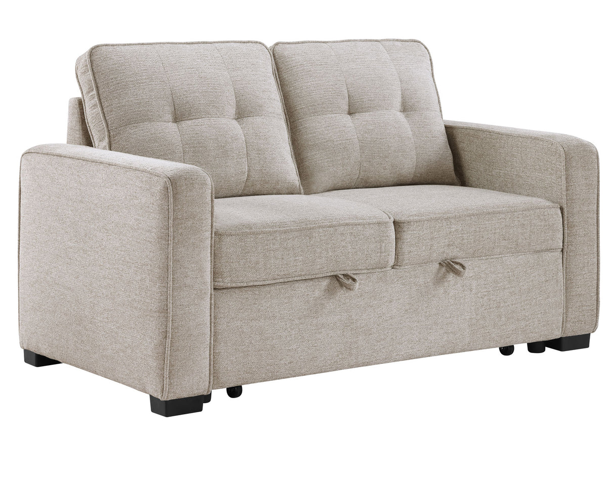 Noah Convertible Sleeper Loveseat, Tan - NOA800NL