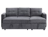 Noah Flippable, Convertible Storage Sleeper Chofa, Gray from Steve Silver - Luna Furniture