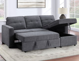 Noah Flippable, Convertible Storage Sleeper Chofa, Gray from Steve Silver - Luna Furniture