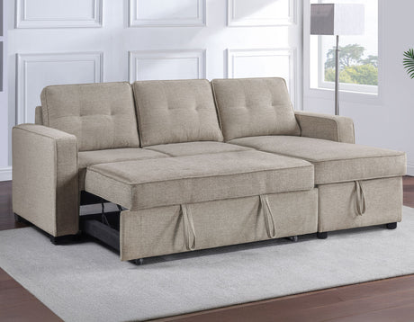 Noah Flippable, Convertible Storage Sleeper Chofa, Tan from Steve Silver - Luna Furniture