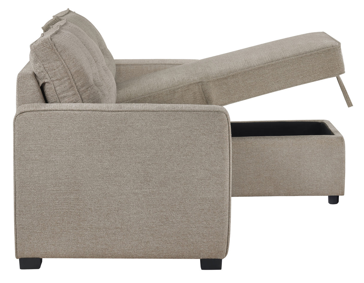 Noah Flippable, Convertible Storage Sleeper Chofa, Tan from Steve Silver - Luna Furniture