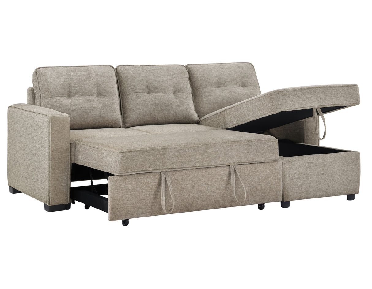 Noah Flippable, Convertible Storage Sleeper Chofa, Tan from Steve Silver - Luna Furniture