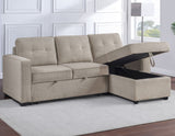 Noah Flippable, Convertible Storage Sleeper Chofa, Tan from Steve Silver - Luna Furniture