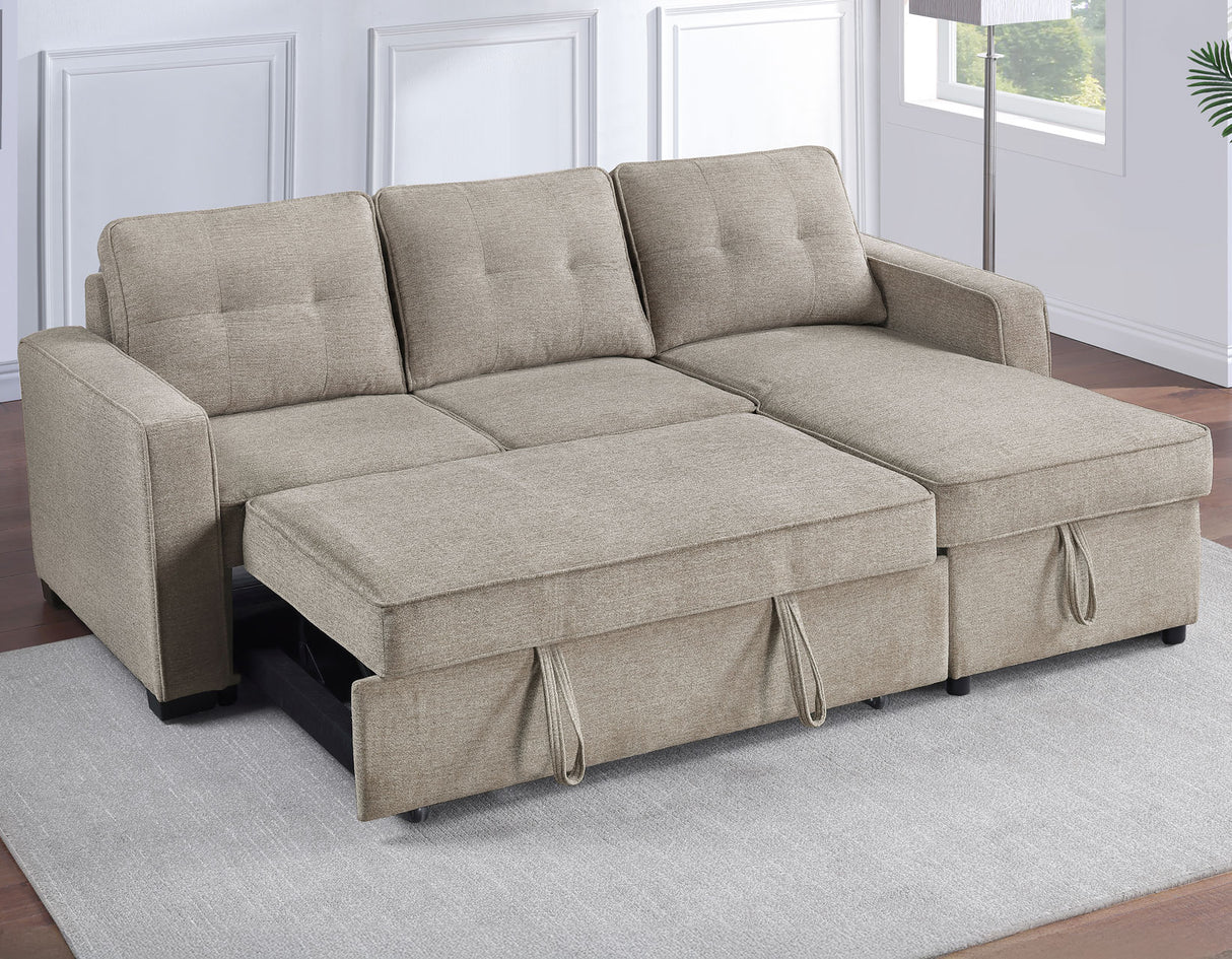 Noah Flippable, Convertible Storage Sleeper Chofa, Tan from Steve Silver - Luna Furniture