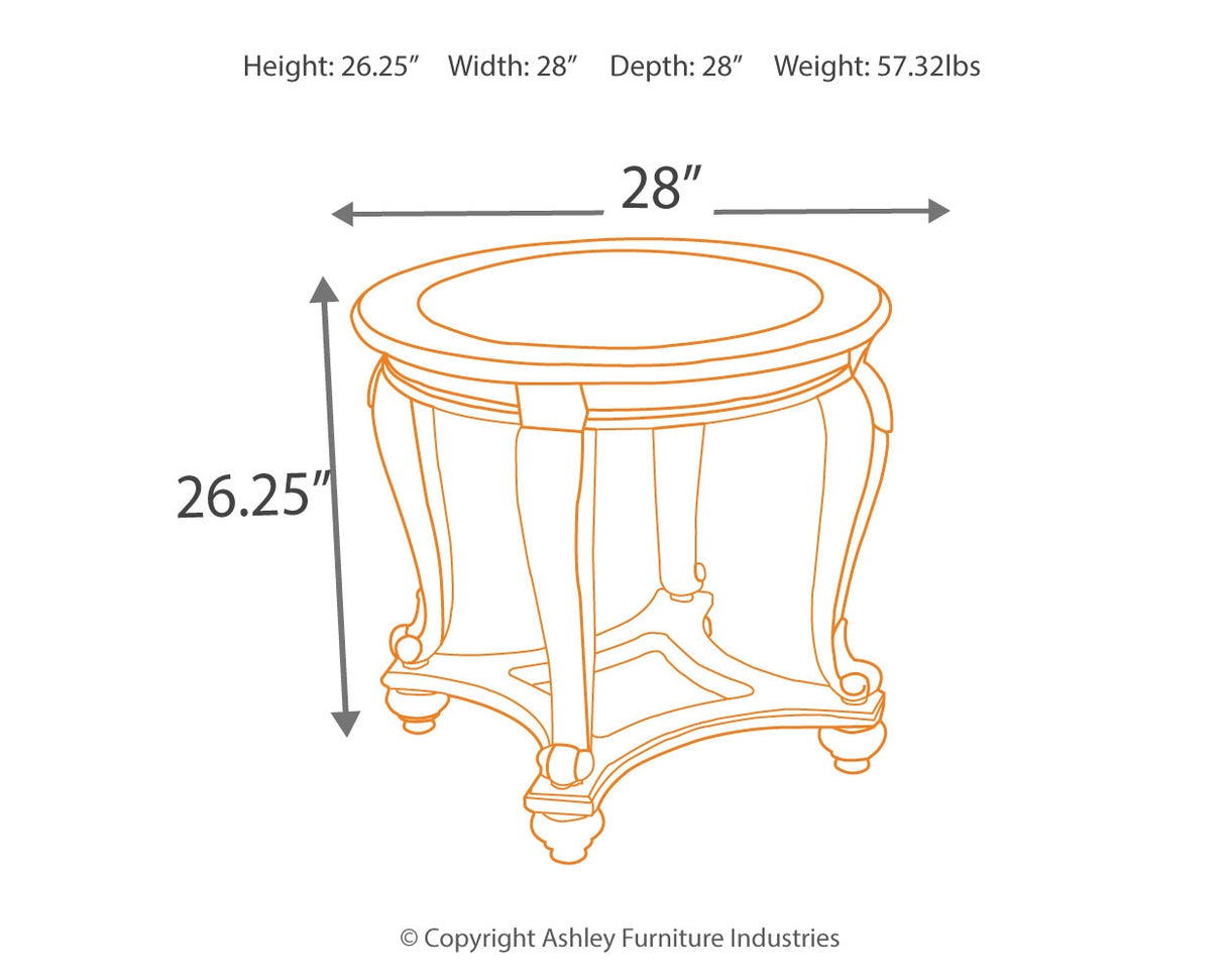 Norcastle 2 End Tables in Dark Brown from Ashley - Luna Furniture